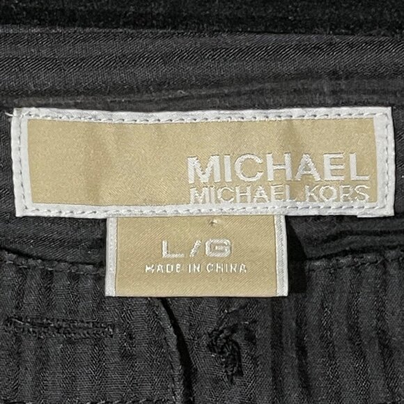 Michael Michael Kors Womens Size L Black Button-Front Long-Sleeve Tunic Top - Picture 6 of 9